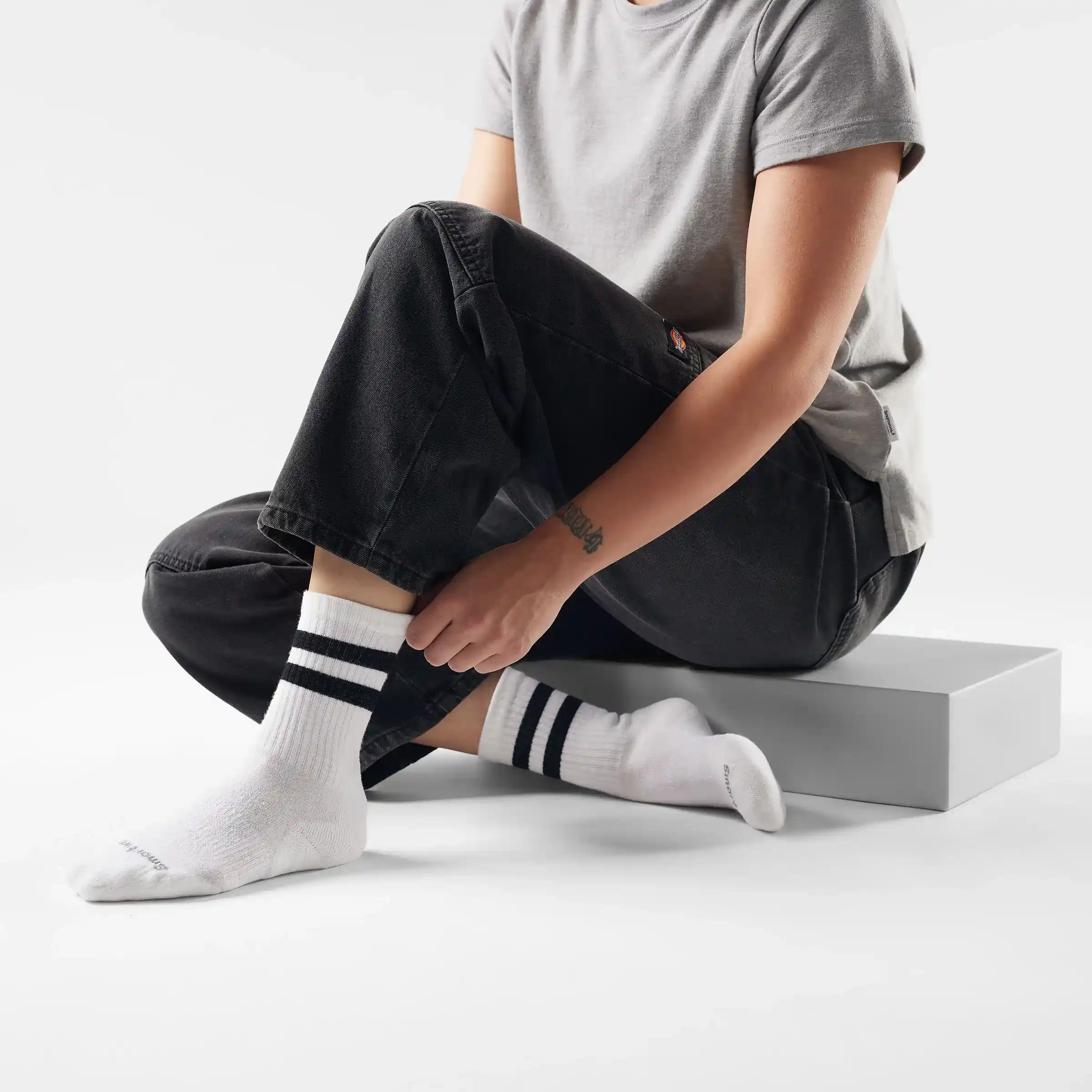 Alternative view of Everyday Athletic Striped Crew Socks